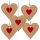 Kraftpapier Herz Anhänger braun rot - Hochzeitsdeko Geschenkanhänger