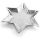 2 Silberfarbene Stern Dekoschale aus Metall - Schale Teller