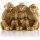 Dekofigur DREI Affen gold glänzend - Tierfigur 11 cm