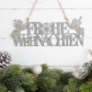 Frohe Weihnachten Türschild - Metall Text...