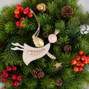 3 Weihnachtsengel mit Stern - Engel 14 cm gold natur