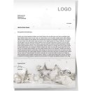 Edel Briefpapier für Weihnachten - weiß silber DIN A4
