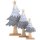3 großes Weihnachtsdeko Set - Weihnachtsbaum Figuren aus Holz & Filz grau