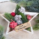 Dekoschale Stern - natur weiß aus Holz - Weihnachten 24 cm