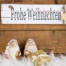 Türschild Frohe Weihnachten aus Holz - Schild...