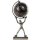 Mann mit Globus - edle Dekofigur aus Metall silber schwarz 33 cm