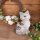 Katze Dekofigur braun grau aus Keramik 21,5 cm