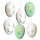 6 Ostereier grün weiß floral Anhänger Kunststoff 6 cm