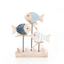 Maritime Dekoration Fische Figur aus Holz 16,5 cm