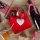 5 kleine Filztaschen rot 15x12cm Geschenktasche