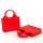 5 kleine Filztaschen rot 15x12cm Geschenktasche