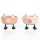 2 Schweinchen T&ouml;pfe aus Keramik Dekoschale rosa 11 cm