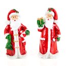2 kleine Nikolaus Figuren Weihnachtsmann rot weiß...