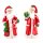 2 kleine Nikolaus Figuren Weihnachtsmann rot wei&szlig; gr&uuml;n 7cm