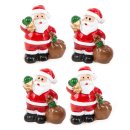 4 mini Nikolaus Weihnachtsmann Figuren 3,5 cm Geschenk klein