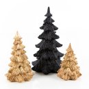 3 Weihnachten Deko Bäume schwarz Gold glitzernd...