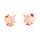 2 rosa Gl&uuml;cksschweine mit Hufeisen &amp; Marienk&auml;fer Pr&uuml;fung 5 cm