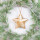6 Metallanh&auml;nger Weihnachtsbaum Herz Stern rosa Gold wei&szlig; 9cm