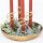 Adventskranz Zahlen aus Holz Gold f&uuml;r Kerzen &amp; Kerzenhalter &Oslash; 5 cm