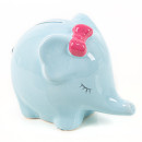 kleine Spardose Elefant blau Keramik Geschenk Geburt...