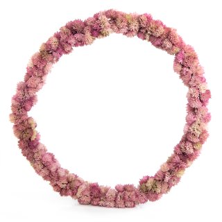 rosa Kunstblumenkranz künstlicher Türkranz Blumenkranz Allium Ø 28 cm