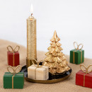 6 kleine Weihnachtspäckchen Deko Geschenke aus Holz...
