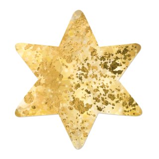 200 Sterne Aufkleber gold Sternaufkleber auf Rolle Weihnachten 5 cm