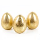 3 kleine goldene Ostereier Eier aus Keramik goldfarben...