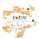 25 Honig aus der Region Aufkleber Bienenwaben Bienen...