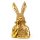 Osterhase Figur gold Osterdeko zum Hinstellen 16,5 cm