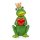 Froschk&ouml;nig Figur Frosch mit Krone &amp; Herz gr&uuml;n Gold M&auml;rchenfigur Kinder 11 cm