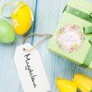 200 Ostersticker Frohe Ostern Aufkleber auf Rolle rund 4 cm bunt floral Etiketten
