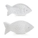 Fische Figuren grau aus Beton modern Dekofische Maritime Deko 16-20 cm
